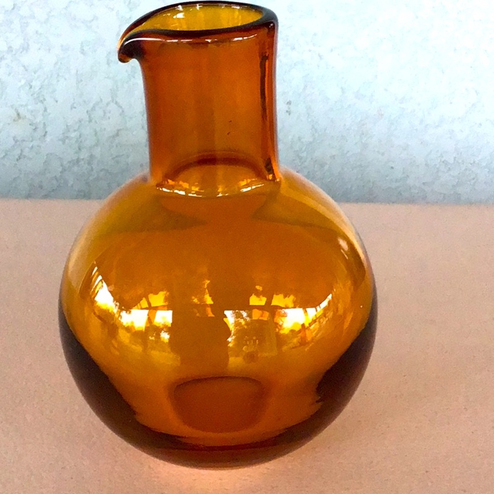 West Elm Amber vase-West Elm Beaker Vase-
